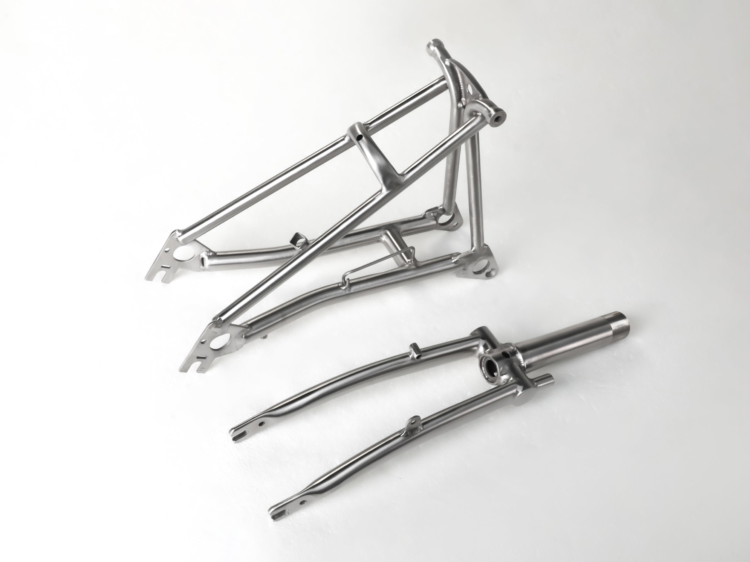 Brompton Titanium Fork Rear Triangle Ti39 ，Cline Titanium Brompton Fork ...