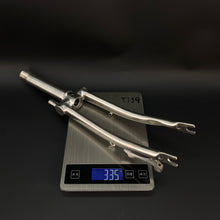 이미지를 갤러리 뷰어에 로드 , Titanium 74mm disk Front &amp; 120mm disk Rear Triangle Fork for 16”Brompton
